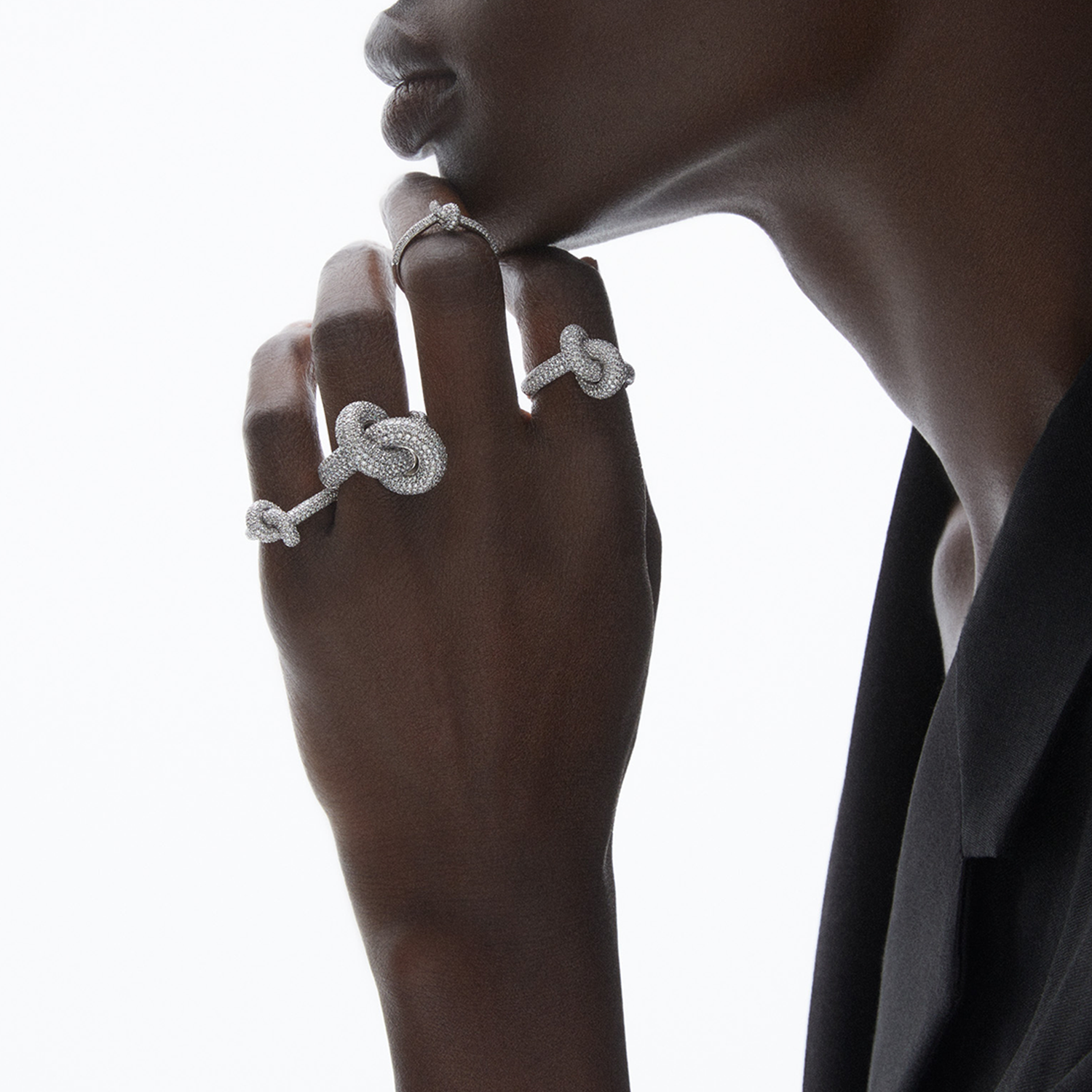 Legacy Knot Ring Big Pavé