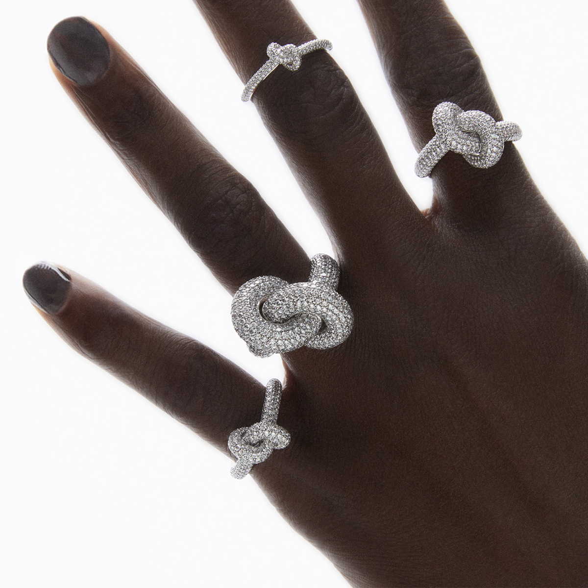 Legacy Knot Ring Big Pavé
