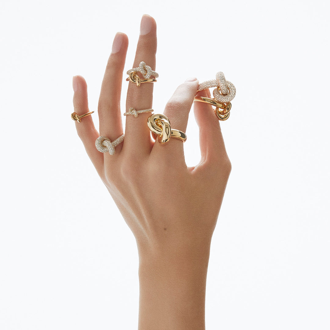 Legacy Knot Ring Small Pavé