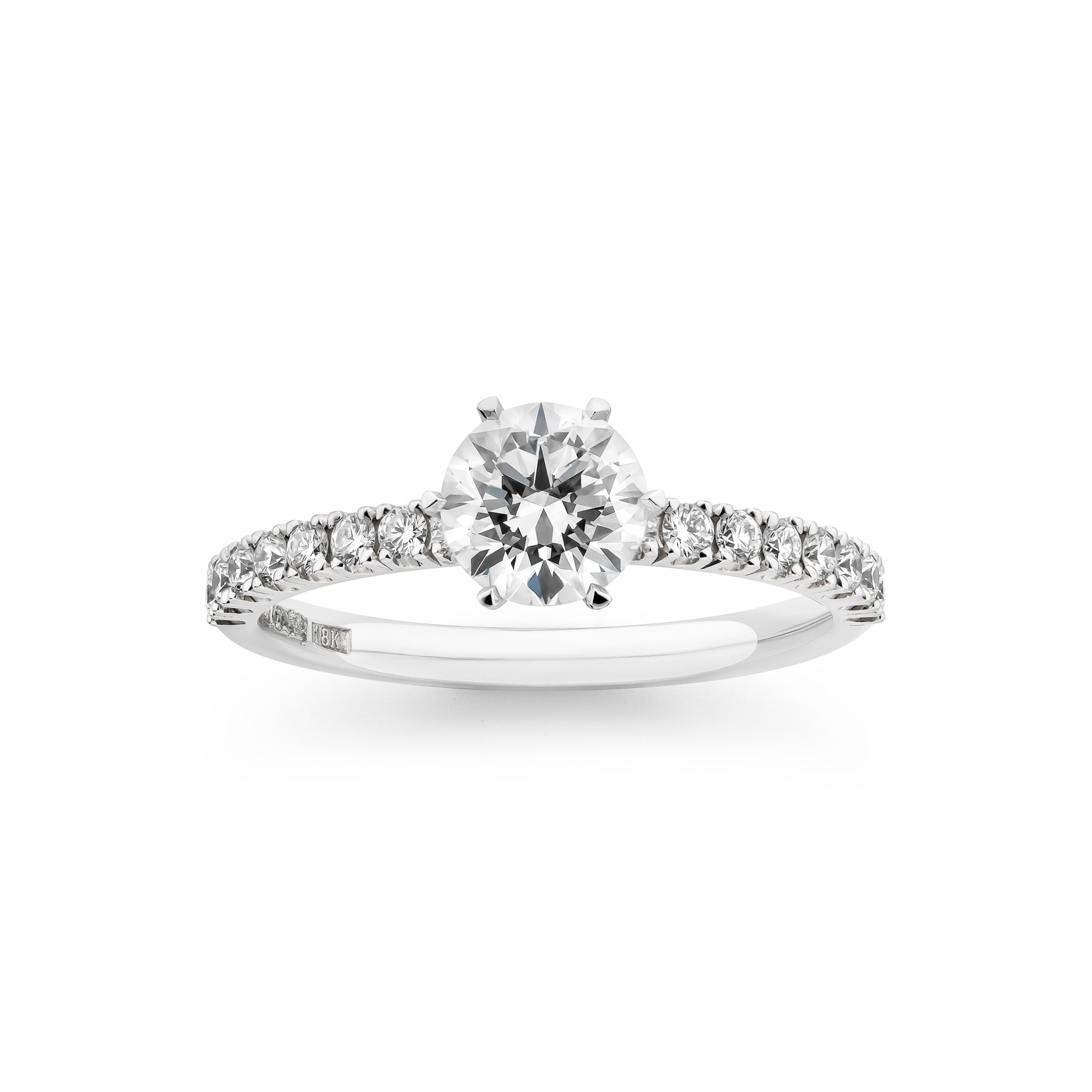 Modern Classic Engagement Ring Pave