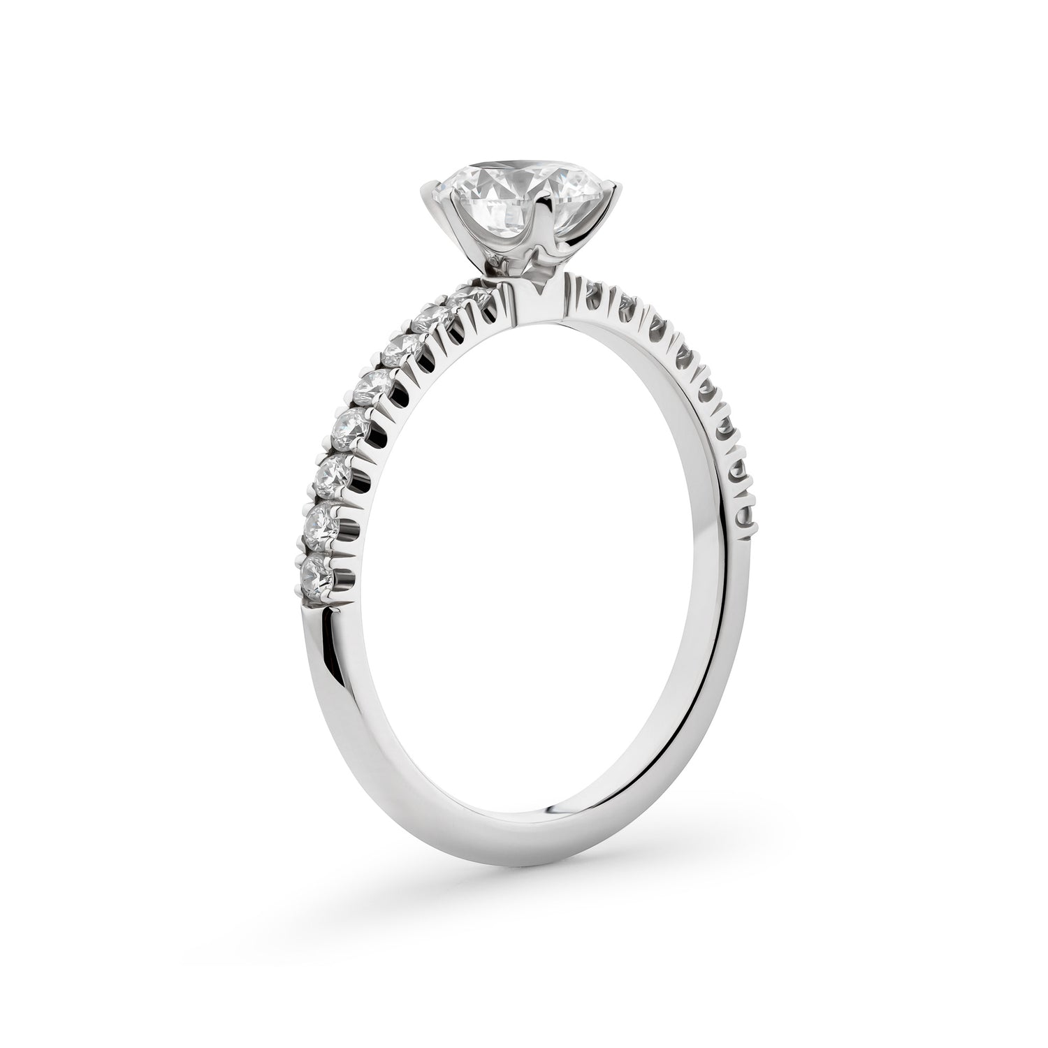 Modern Classic Engagement Ring Pave