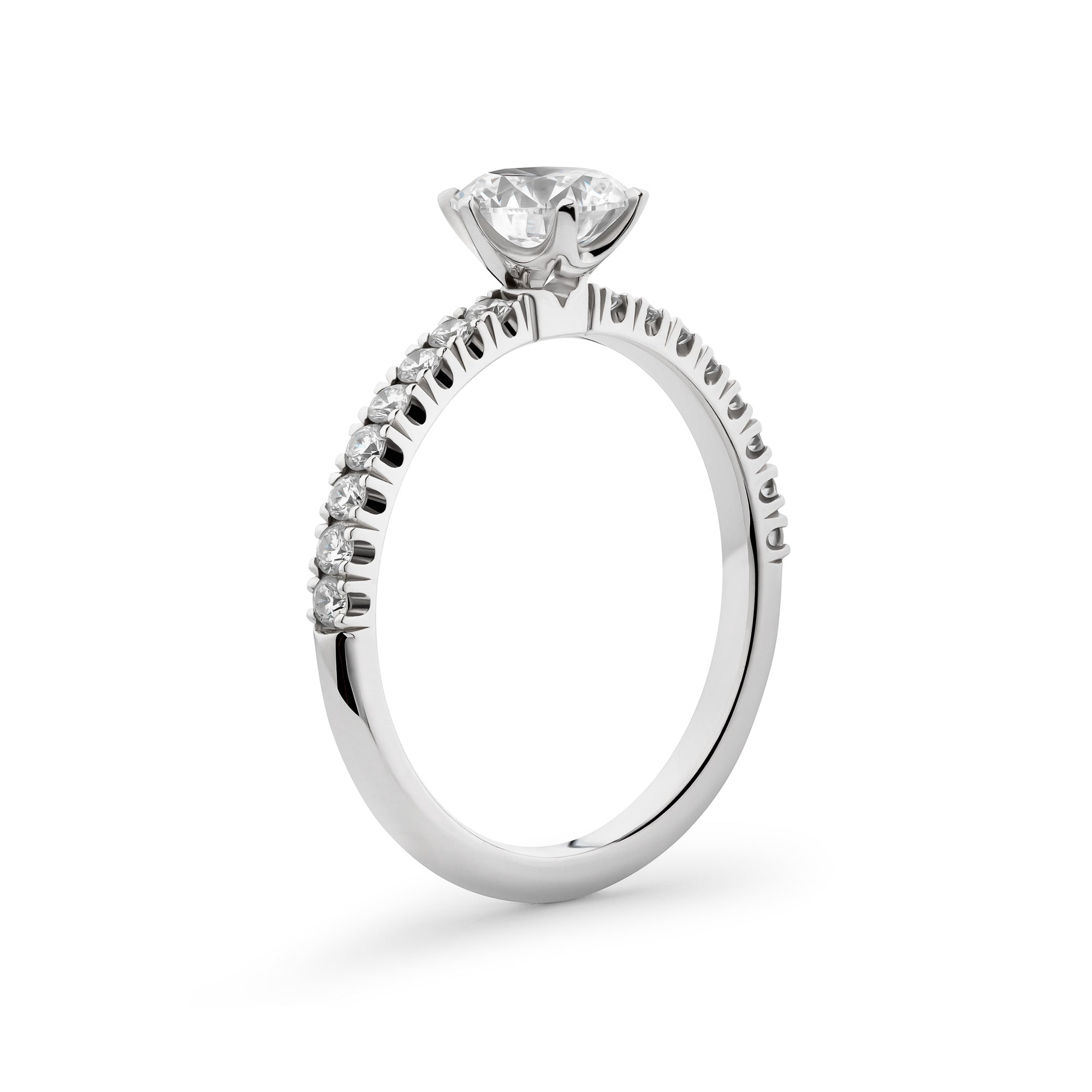 Modern Classic Engagement Ring Pave