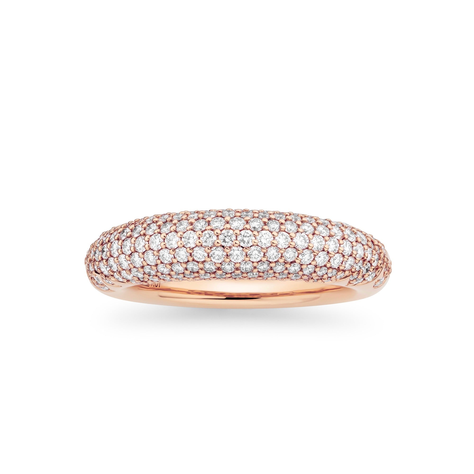 NY66 Dome Ring Medium Pavé