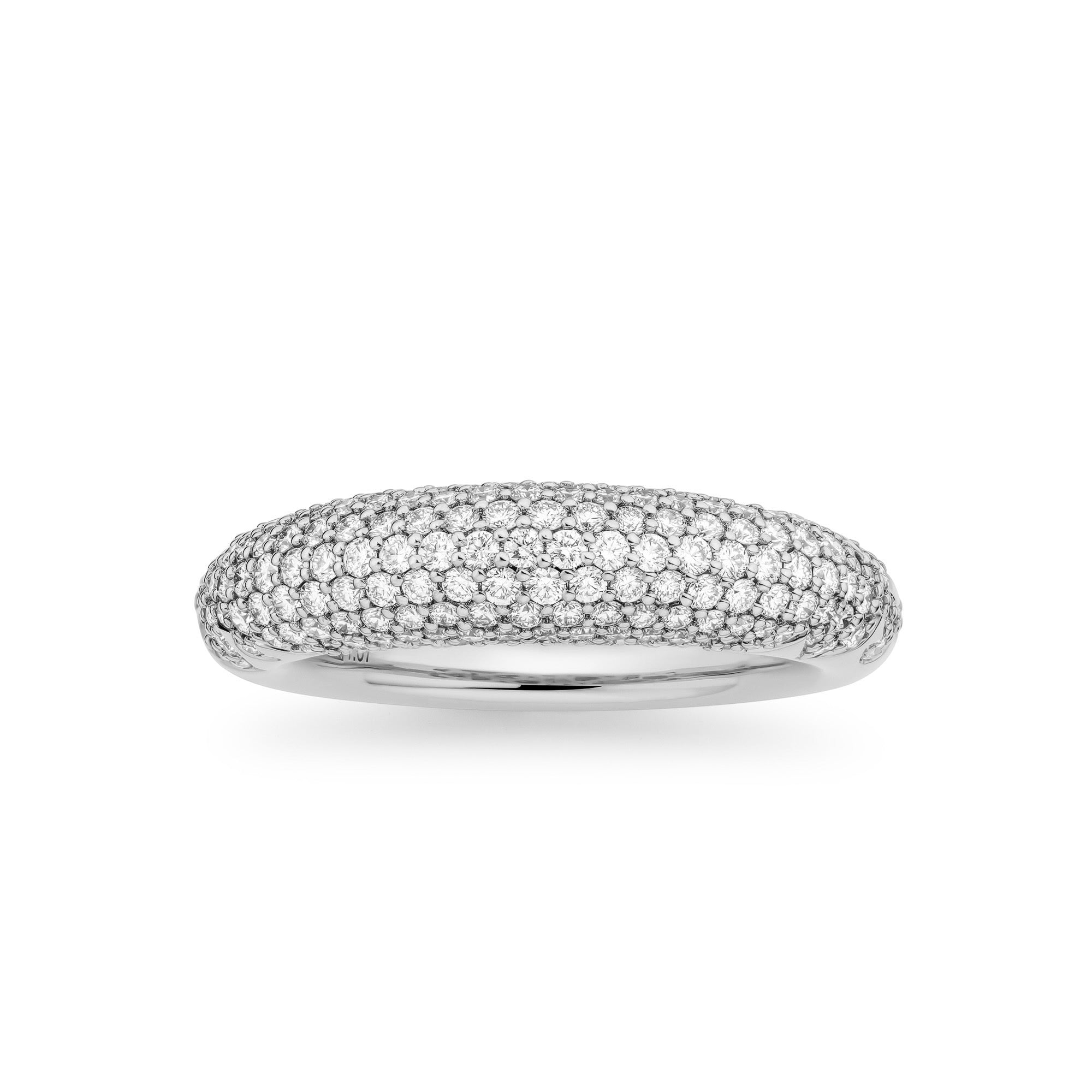 NY66 Dome Ring Medium Pavé