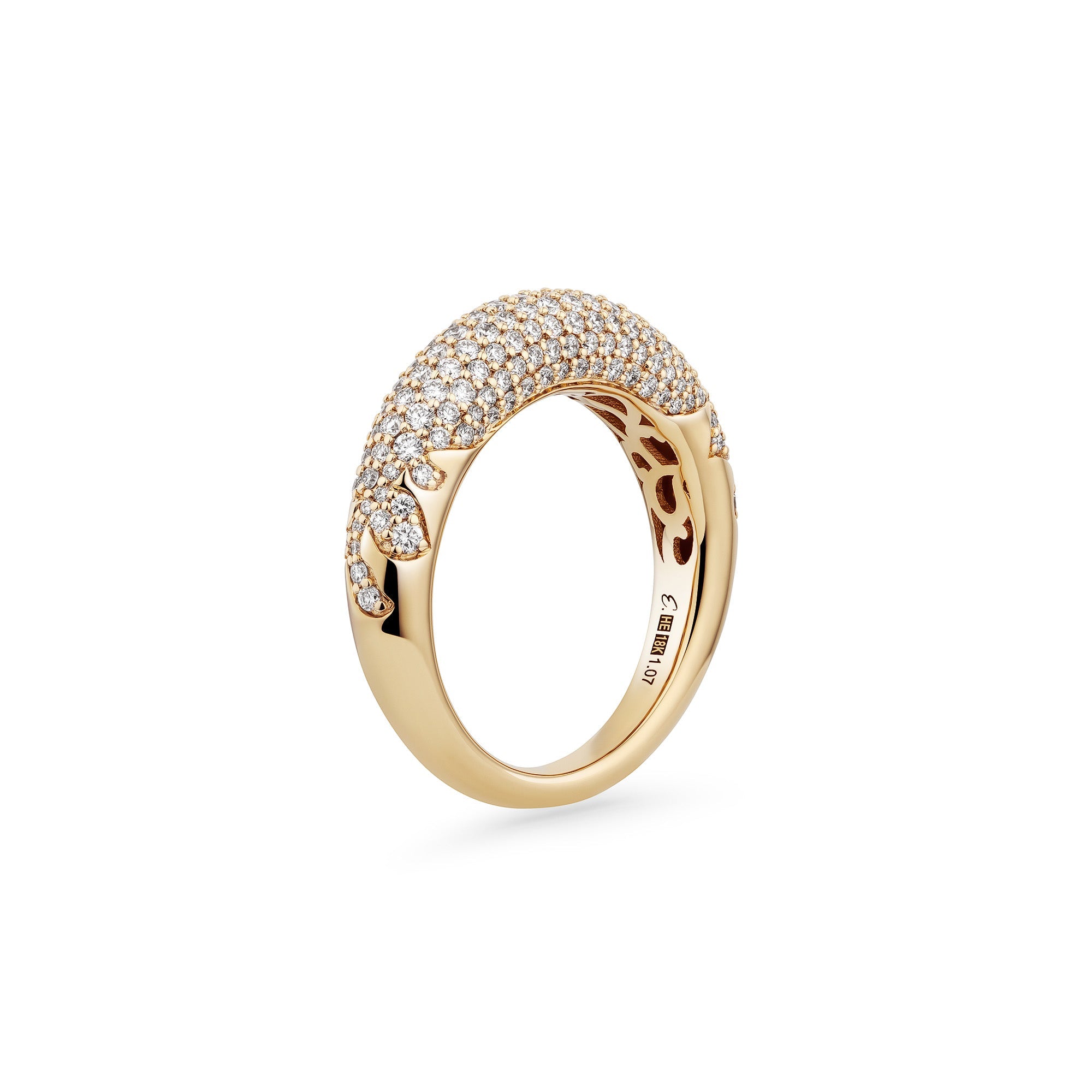 NY66 Dome Ring Medium Pavé