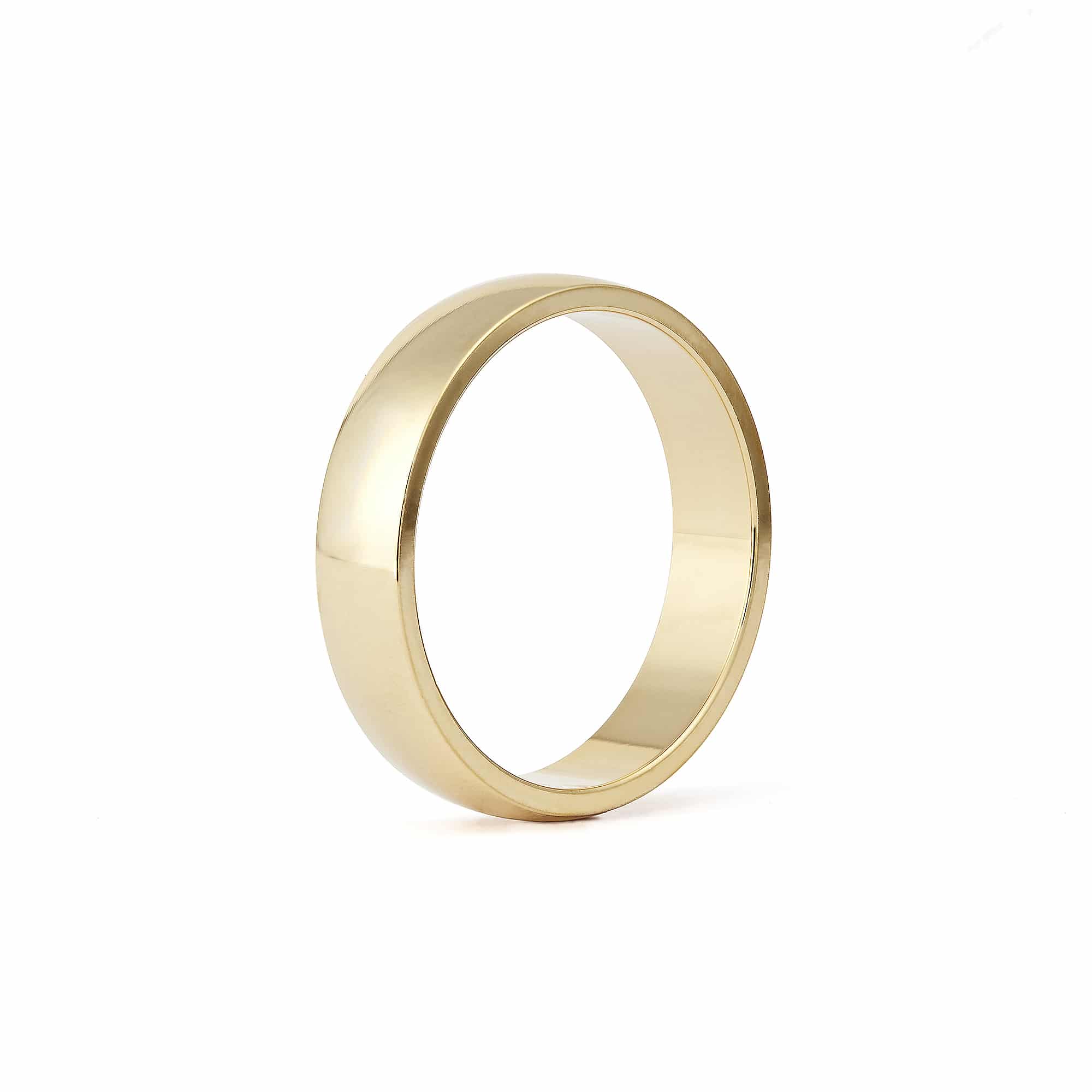 Nouveau Low Plain Wedding Band