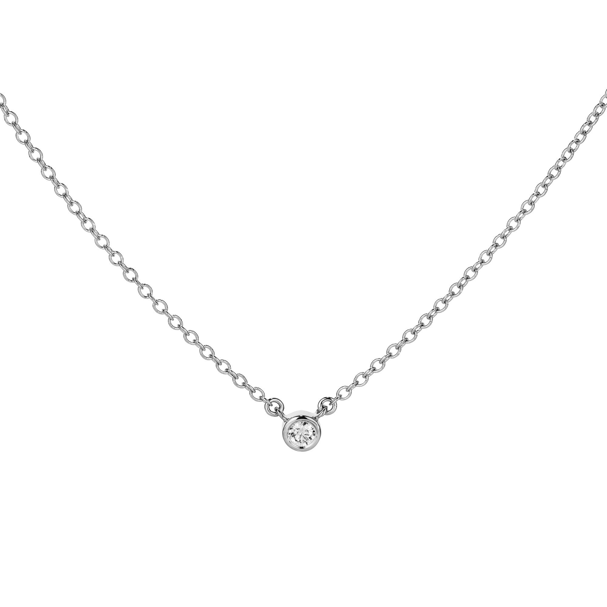 Petit Bezel Diamond Pendant