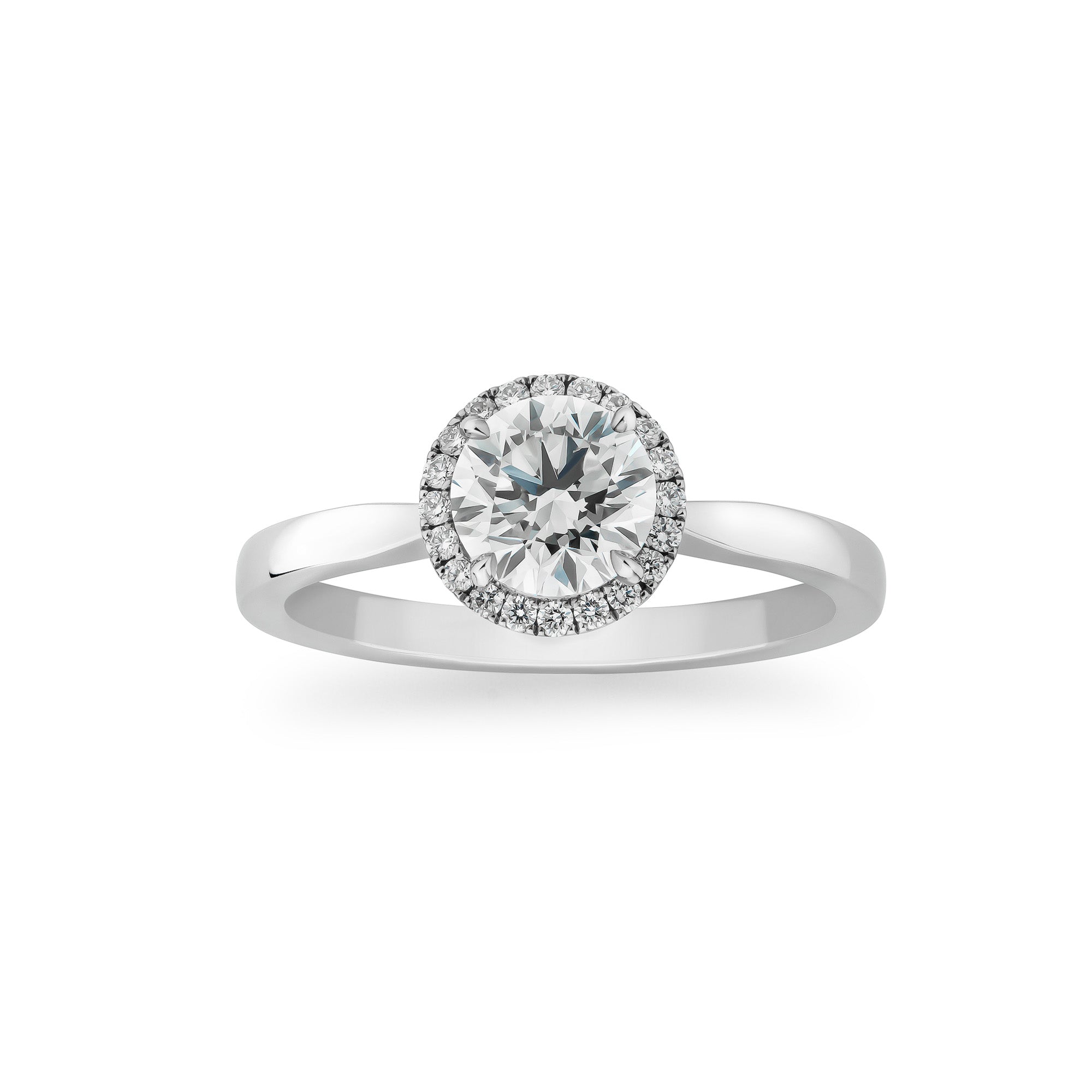 Slim Modern Carmosé Engagement Ring