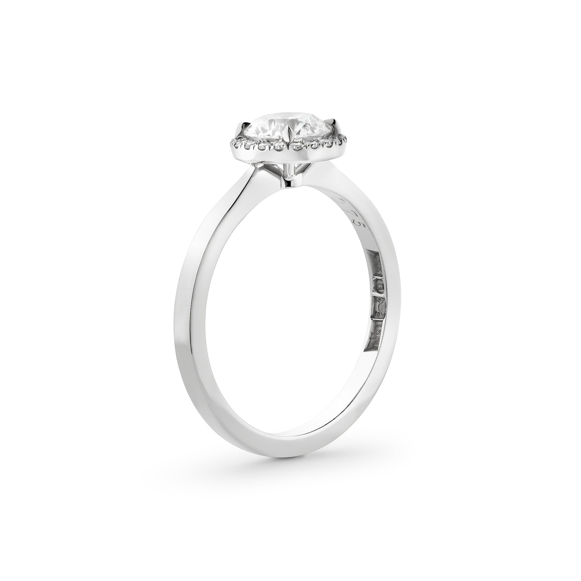 Slim Modern Carmosé Engagement Ring