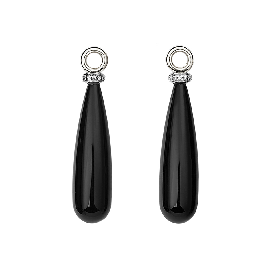 Swedish Grace Earring Attachments Drop Black Onyx