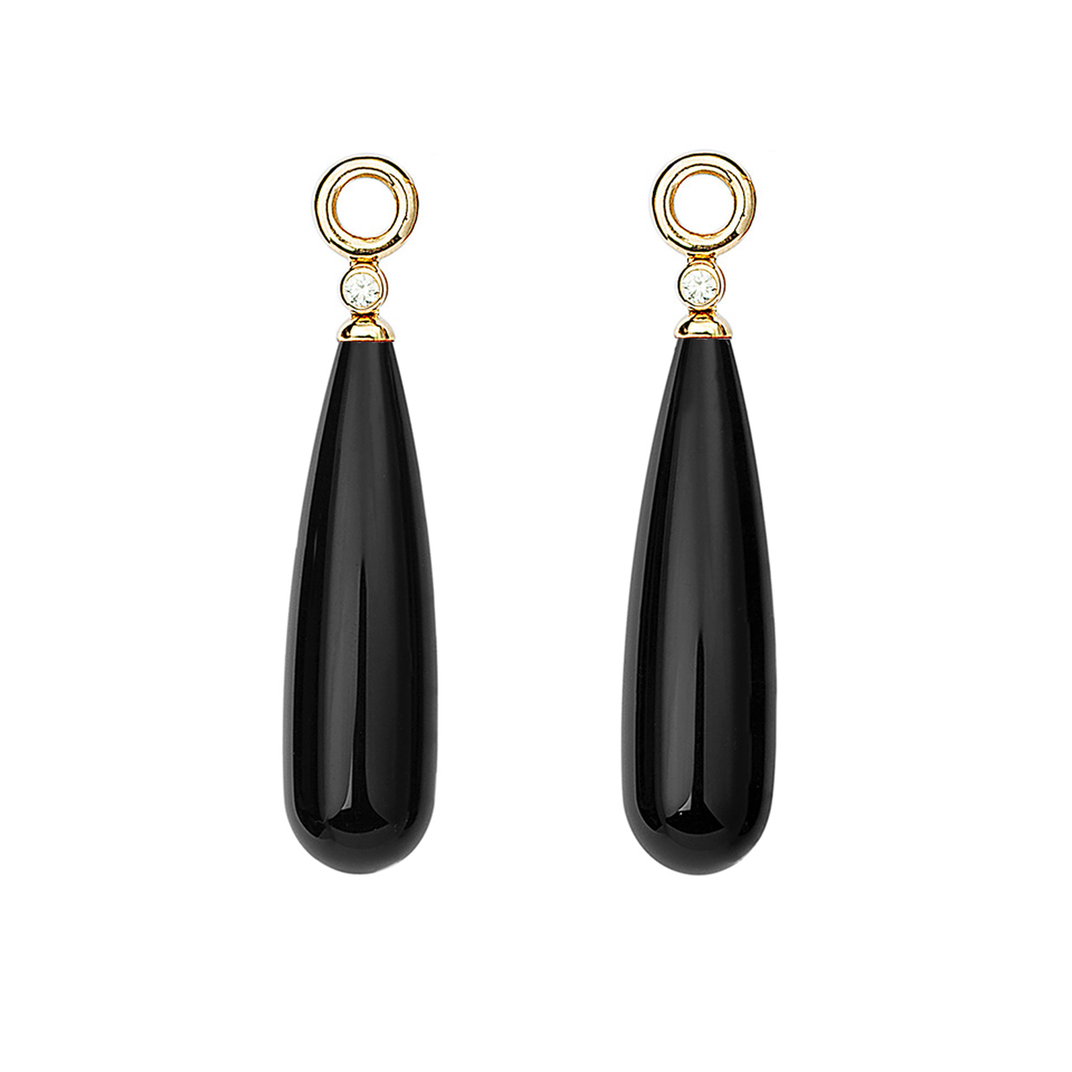 Swedish Grace Earring Attachments Drop Black Onyx