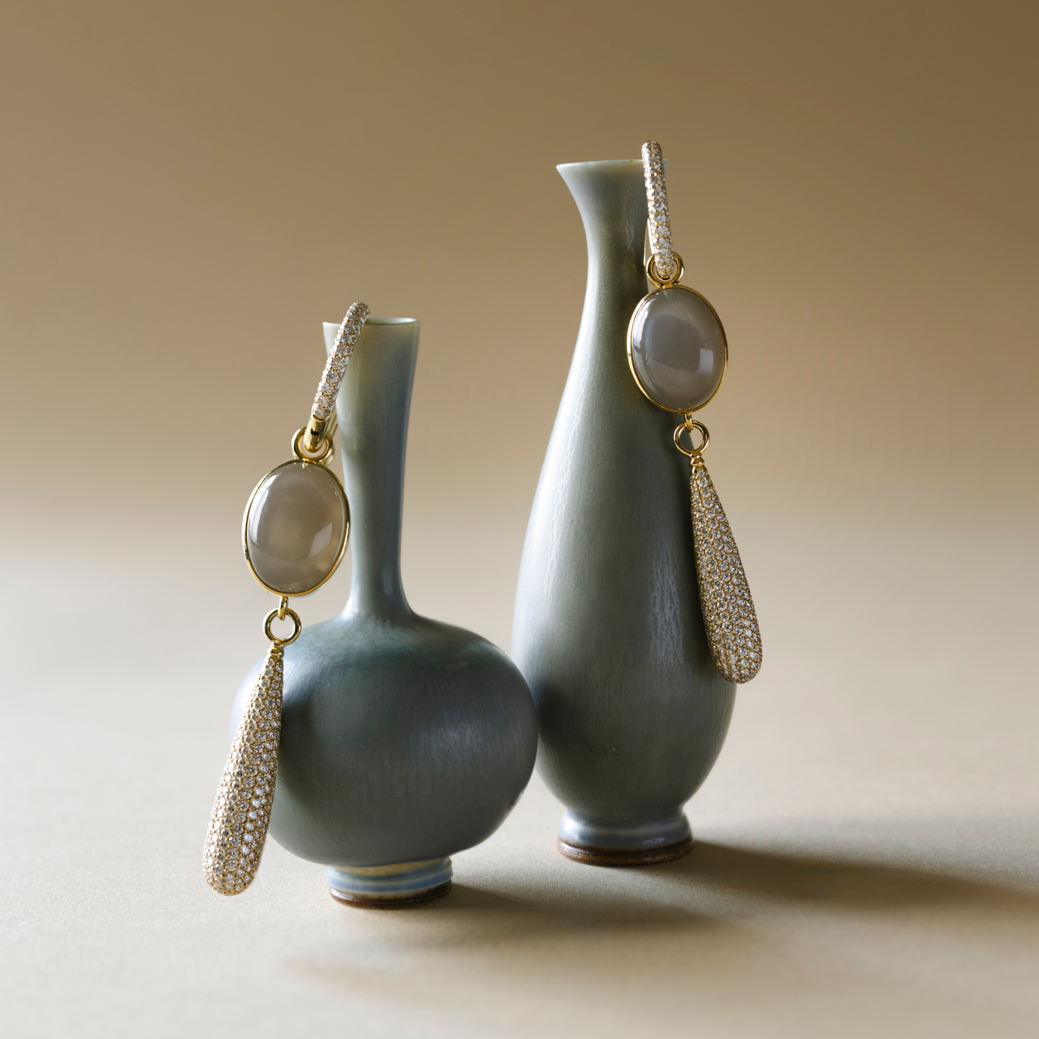 Swedish Grace Earring Attachments Drop Pave