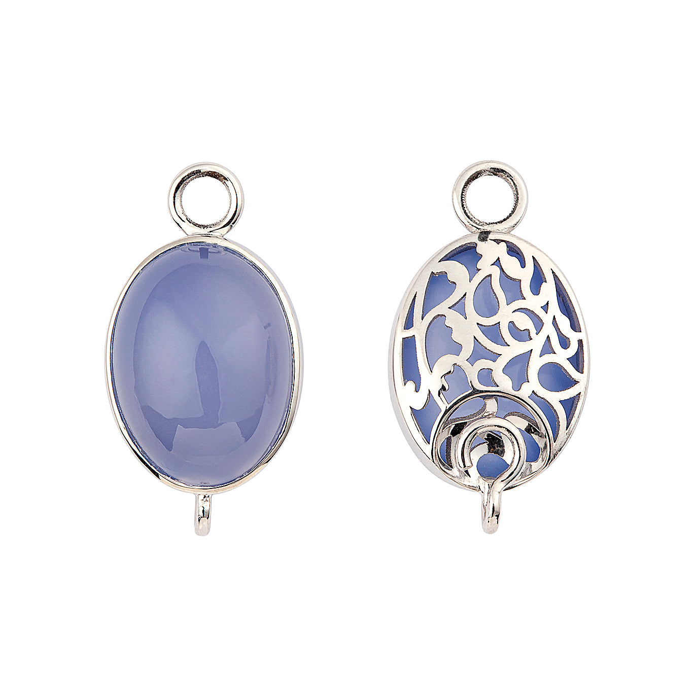 Swedish Grace Earring Attachments Blue Chalcedony
