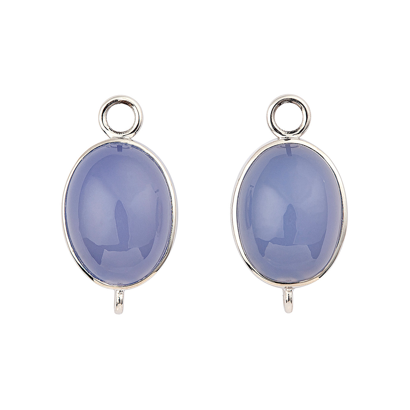 Swedish Grace Earring Attachments Blue Chalcedony