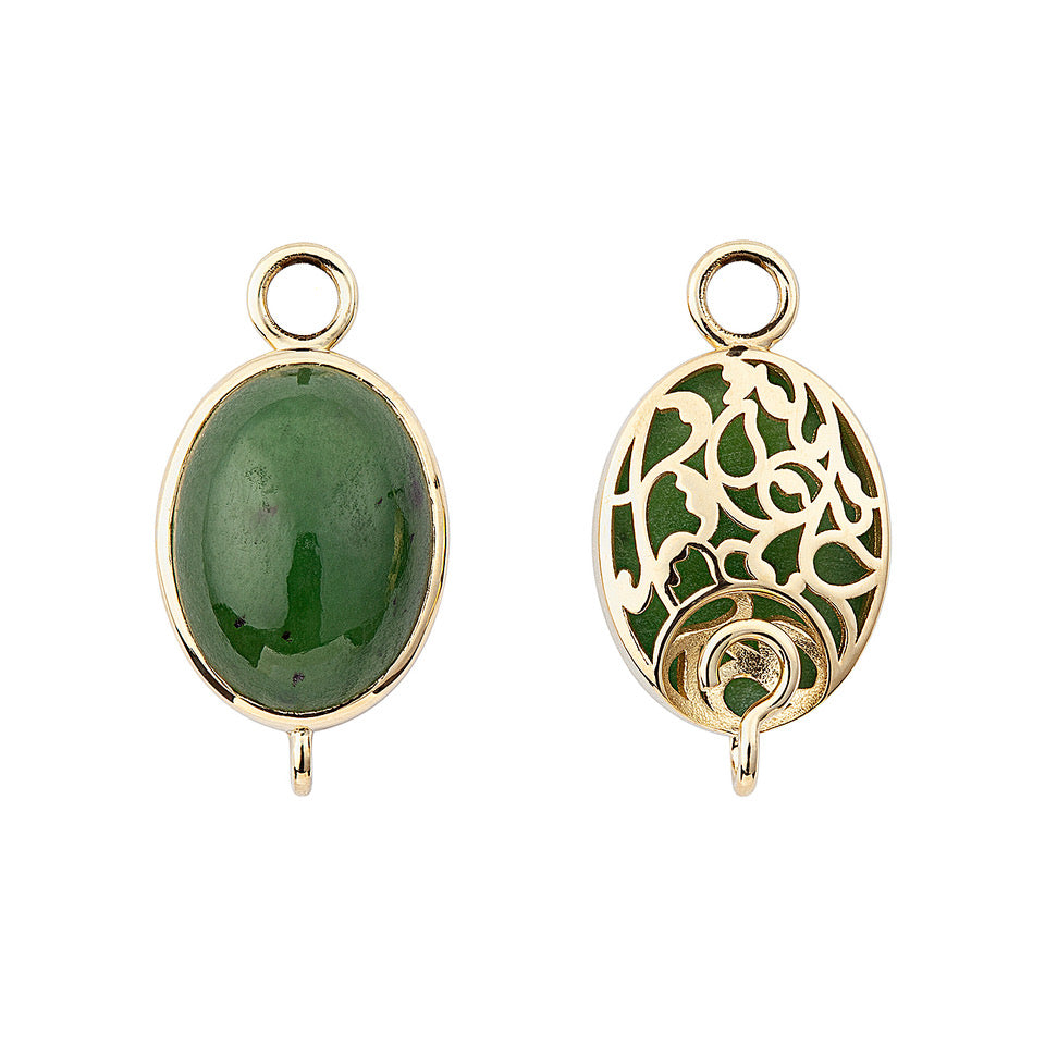 Swedish Grace Earring Attachments Green Aventurine
