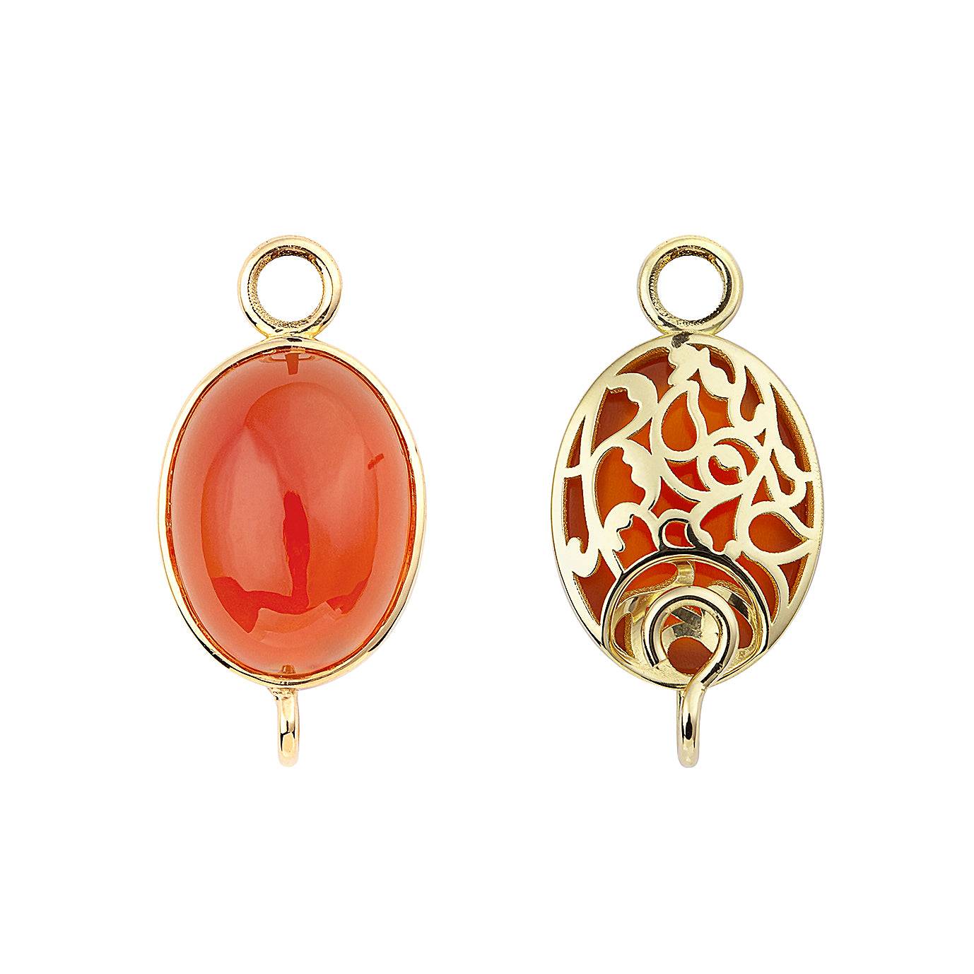 Swedish Grace Earring Attachments Red Carnelian
