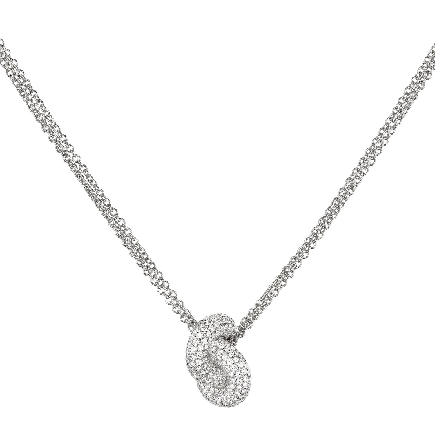 Legacy Knot Pendant Medium Pavé