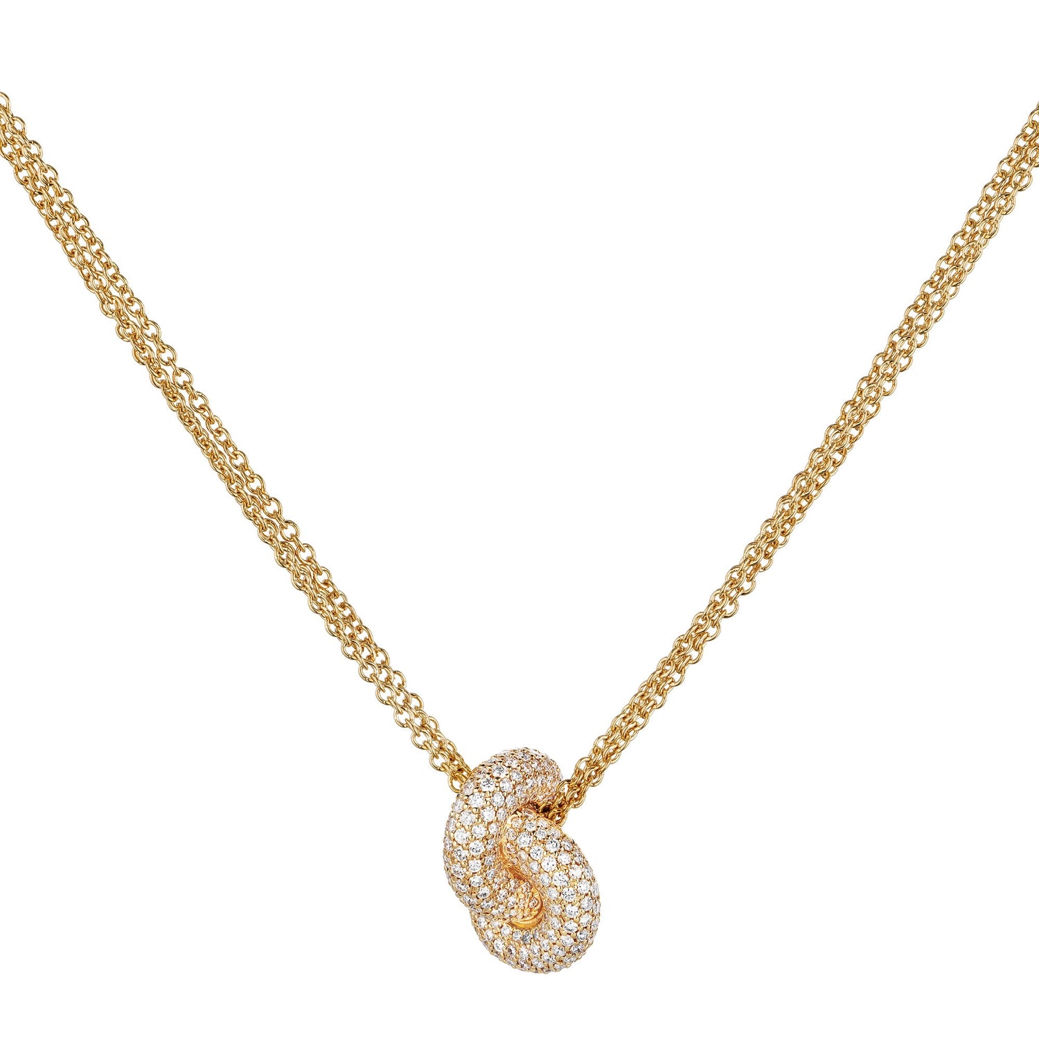 Legacy Knot Pendant Medium Pavé