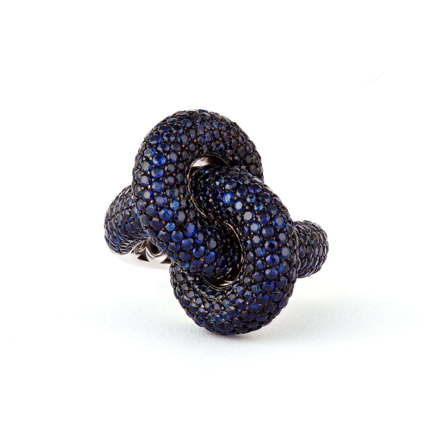 Legacy Knot Ring Big Blue Sapphire