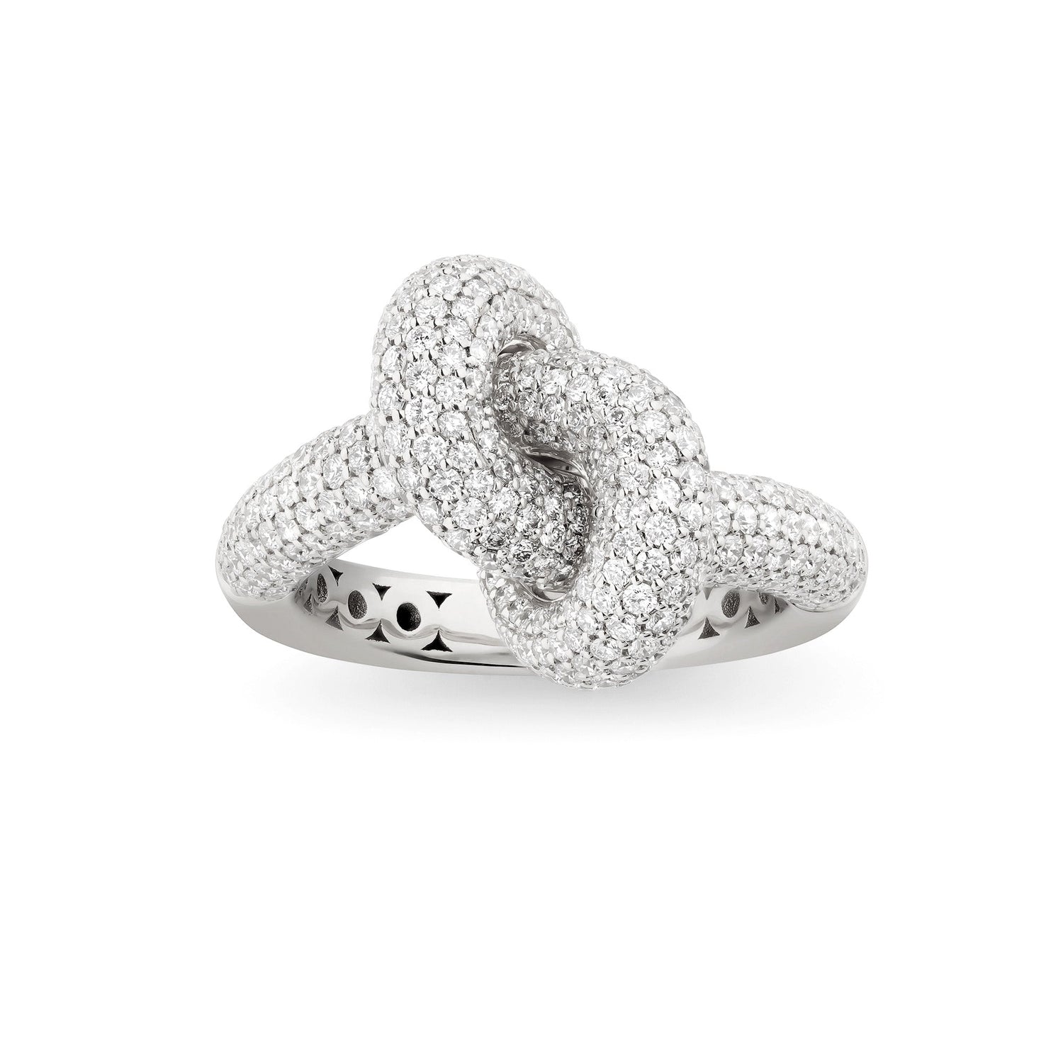 Legacy Knot Ring Medium Pavé
