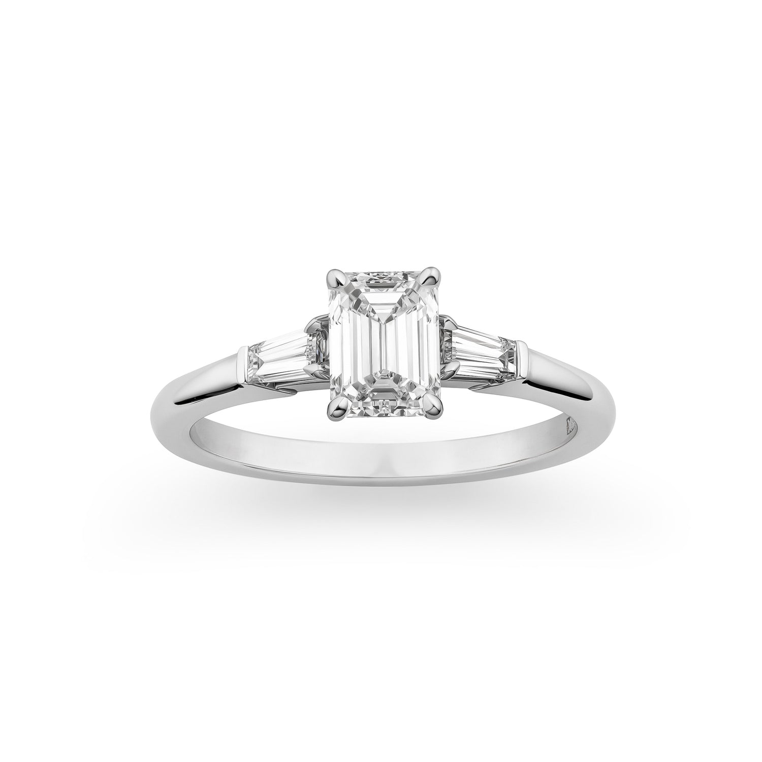Trinity Emerald Engagement Ring
