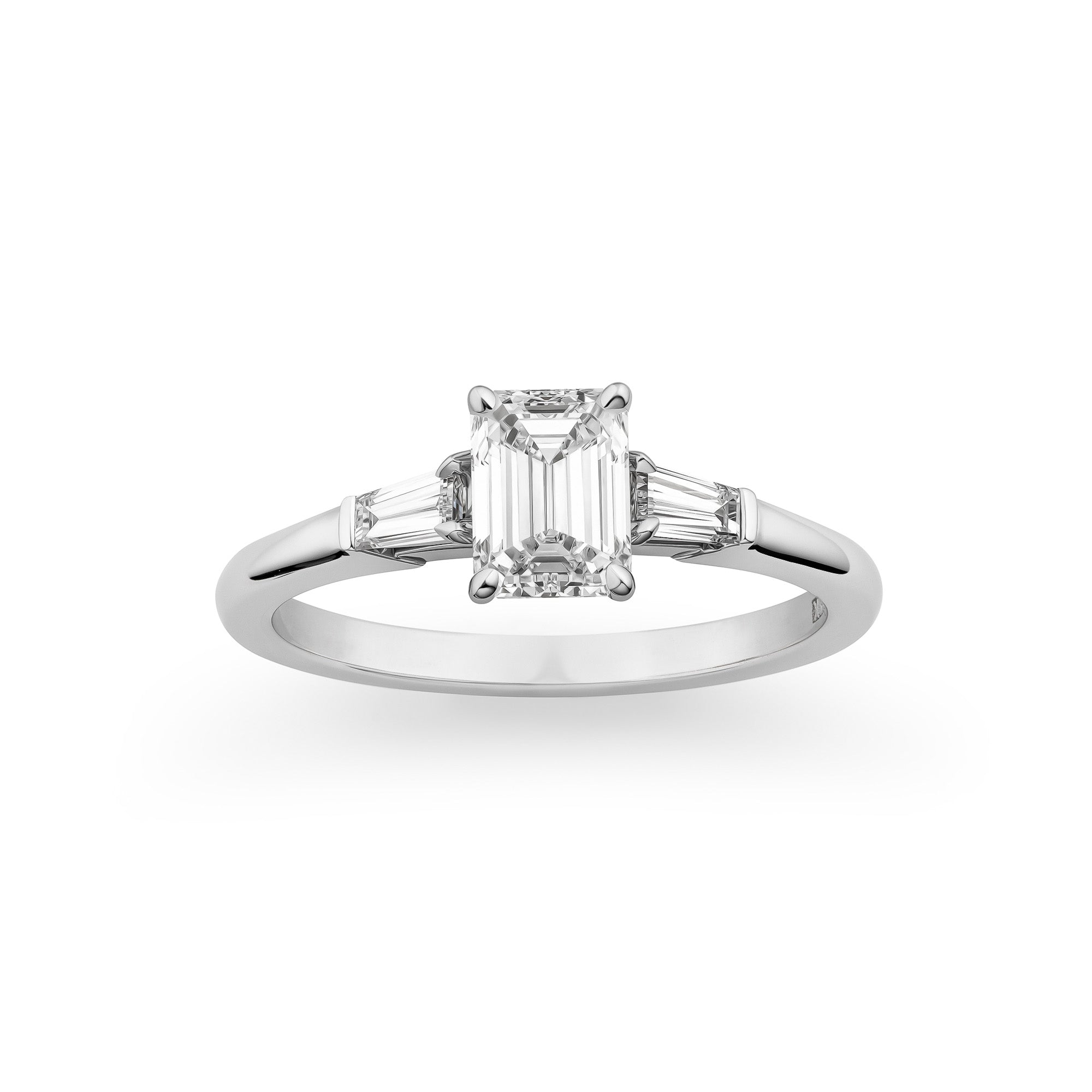 Trinity Emerald Engagement Ring