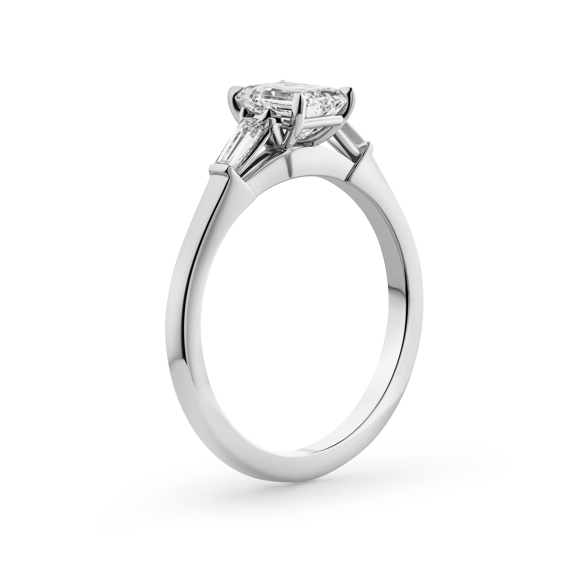 Trinity Emerald Engagement Ring